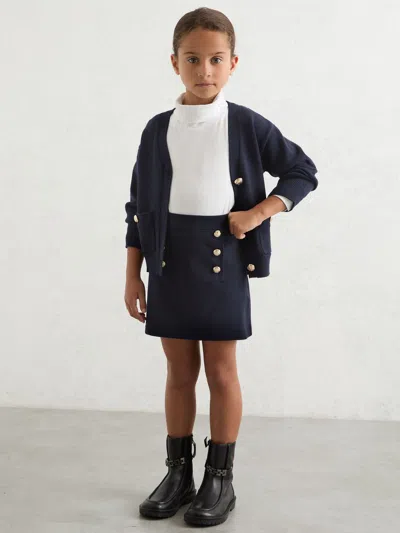 Reiss Navy Skirt In Blue