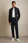 Reiss Navy Slim Fit Drawcord Trousers