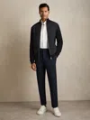 Reiss Navy Slim-fit Drawstring Trousers In Blue