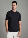 Reiss Navy Slim Fit Honeycomb T-shirt In Black