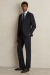 Reiss Navy Slim-fit Wool-blend Suit Trousers