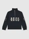 Reiss Navy Sweatshirt In Blue