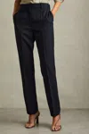 Reiss Navy Textured Slim Fit Suit Trousers In Navy