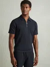 Reiss Berkley Slim Fit Quarter Zip Knit Polo Shirt
