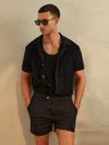 Reiss Eden Toweling Regular Fit Button Front Shirt
