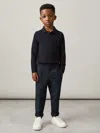 Reiss Navy Trafford 3-9 Yrs Merino Wool Polo Shirt