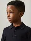Reiss Navy Trafford 9-14 Yrs Merino Wool Polo Shirt