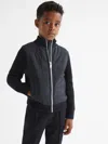 Reiss Navy Trainer 4-9 Yrs Hybrid Zip Through Quilted Jacket