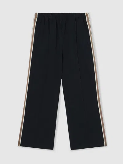 Reiss Navy Trousers In Black