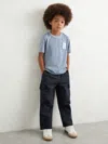 Reiss Navy Trousers In Blue