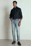 Reiss Navy Atelier Cotton-piqué Long-sleeve Shirt