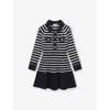 Reiss Girls' Sapna Striped Knitted Dress - Little Kid, Big Kid In Black