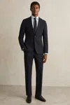 Reiss Navy Wool-blend Single-breasted Suit Blazer Slim-fit