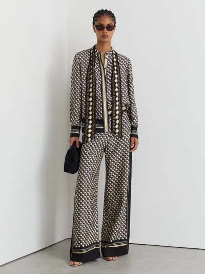 Reiss Navy/gold Petite Trousers