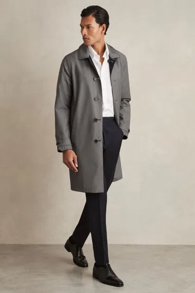 Reiss Navy/grey Reversible Mid-length Coat