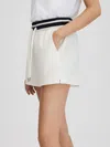 Reiss Navy/ivory Striped Drawstring Waistband Shorts In Neutral
