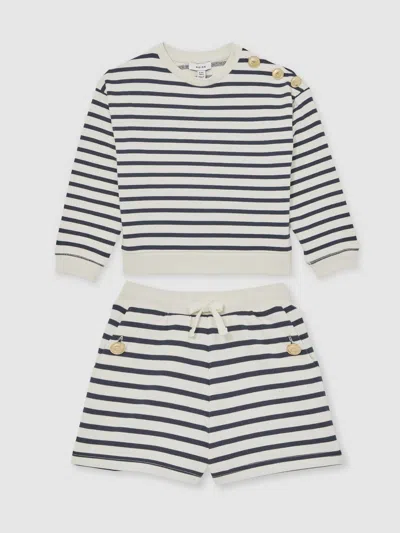 Reiss Navy/ivory Top In Multi