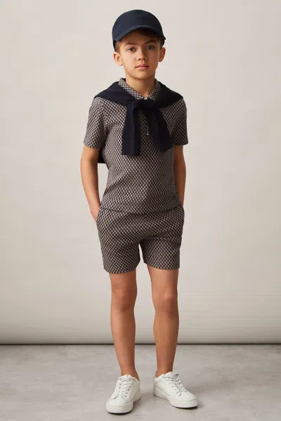 Reiss Kids' 5 Years In Navy/tobacco Brown
