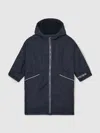 Reiss Navy/white 3-6 Yrs Water-repellent Fleece-lined Coat In Blue