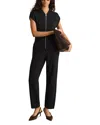 Shop Reiss Nellie Knitted Zip Jumpsuit In Black