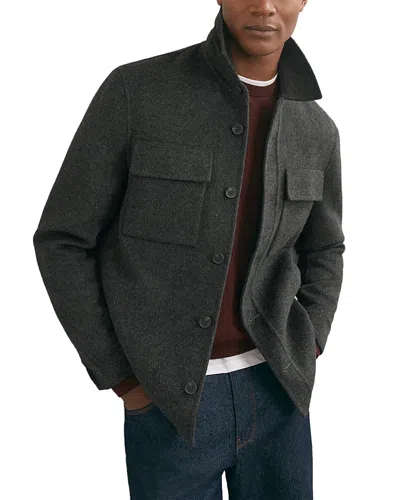 Reiss Net Twin Pocket Jacket In Gray