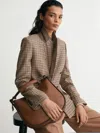 Reiss Neutral Check Jacket In Neutral Check