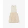 Reiss Dahlia Gathered Tulle Dress 3-9 Years Neutral In Neutral