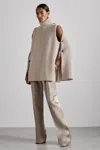 Reiss Neutral Darcey Atelier Wool-blend Buttoned-sleeve Jumper With Cashmere In Neutral
