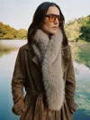 Reiss Neutral Faux-fur Collar In Gray