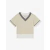 Reiss Kids Ida Sr V-neck Sweater In Neutral