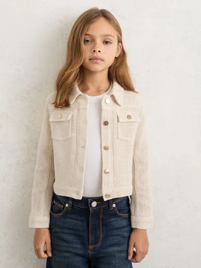 Reiss Kids' Neutral Jacket In Nude