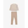 Reiss Jannie Oversized Jersey Sweatshirt And Legging Set 3 In Neutral