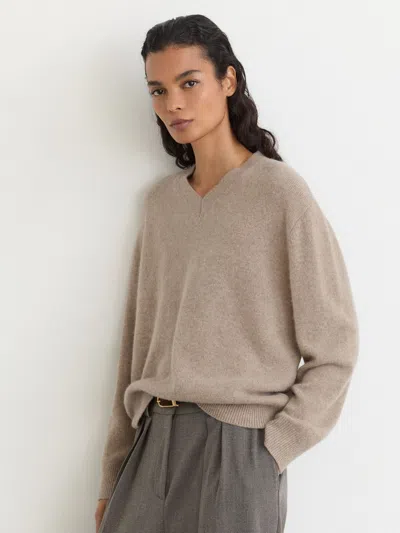 Reiss Jenna Cashmere V Neck Sweater In Multi