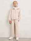 Reiss Neutral Laney Funnel-neck Interlock Zip Sweatshirt In Neutral