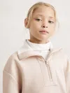 Reiss Neutral Laney Funnel-neck Interlock Zip Sweatshirt In Neutral