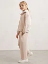 Reiss Neutral Laney Wide-leg Interlock Drawstring Joggers In Neutral
