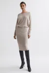 Reiss Leila Midi Sweater Dress In Neutral
