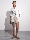 Reiss Neutral Linen-blend Drawstring Shorts In Neutral