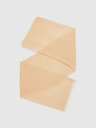Reiss Neutral Modal-linen Scarf With Silk