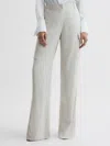 Reiss Neutral Petite Wide Leg Combat Trousers In White