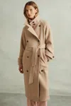 Reiss Prim Wool Blend Coat In Neutral