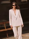 Reiss Neutral Tailored Fit Single Breasted Suit Blazer In Pink