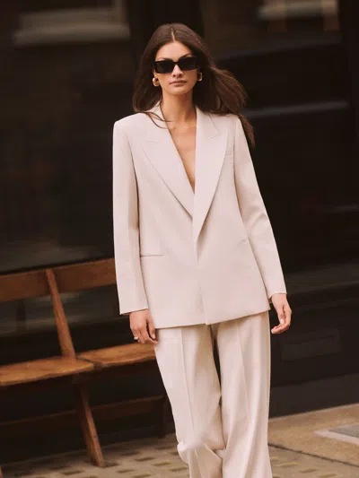 Reiss Neutral Tailored Fit Single Breasted Suit Blazer In Pink