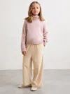 Reiss Pink Cotton-linen Drawstring Trousers In Neutral