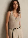 Reiss Neutral Twist Strap Knit Vest