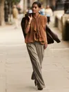 Reiss Neutral Wide-leg Pleated Trousers In Neutral