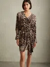 Reiss Zamera Dress In Animal Print