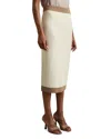 Reiss Cream/camel Nia Wool Midi Pencil Skirt In Cream/camel