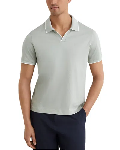 Reiss Nico Airwater Cotton Polo In Gray