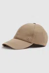 Reiss Womens Taupe Nicole Logo-embroidered Nylon Baseball Cap In Taupe